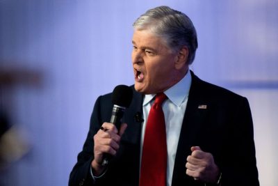 Fox News’ Sean Hannity and Ainsley Earhardt celebrate with Trump at Mar-a-Lago ahead of wedding