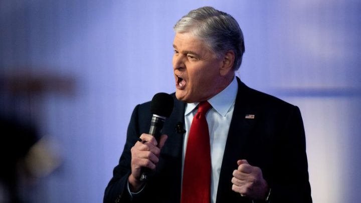 Fox News’ Sean Hannity and Ainsley Earhardt celebrate with Trump at Mar-a-Lago ahead of wedding