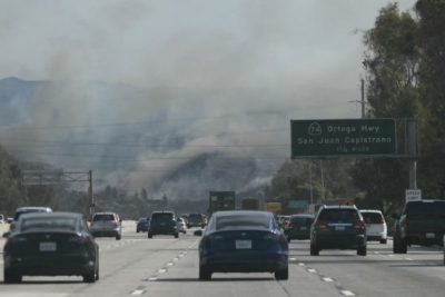 New wildfire in Southern California explodes in size, burning multiple homes