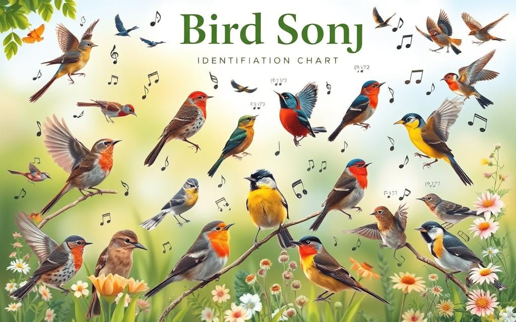 Bird song identification chart