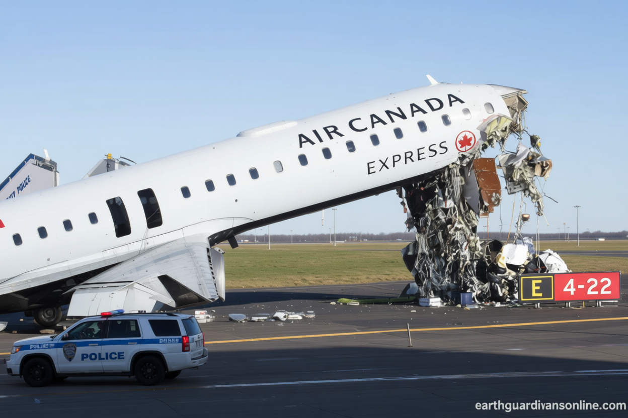 2 pilots dead after Air Canada plane collides with truck at LaGuardia airport