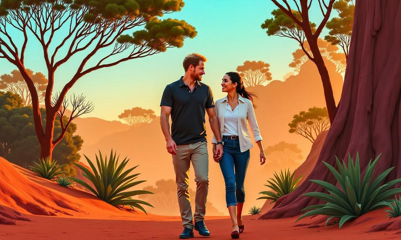 Harry and Meghan join Aboriginal walking tour in Melbourne