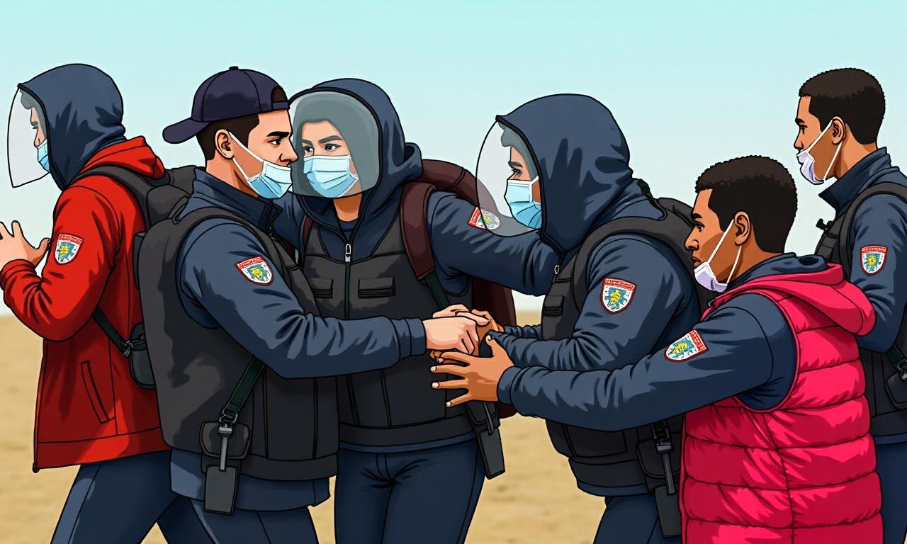 Greek police using masked migrants to forcibly push other migrants back across border