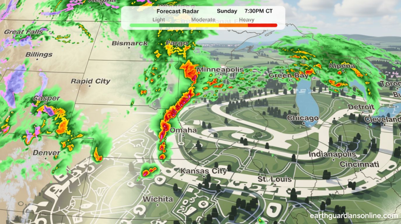 Severe storms with intense tornadoes possible in Central US through Monday
