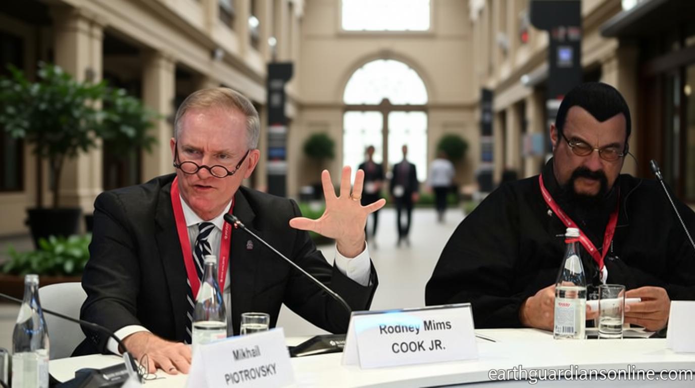 Steven Seagal, Candace Owens and Trump’s ballroom commissioner appear at Russia’s top economic forum