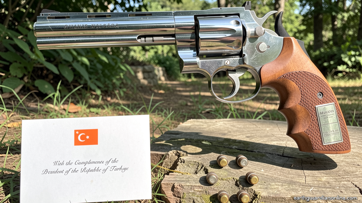 Turkey’s leader gives revolvers to every NATO leader as parting gift