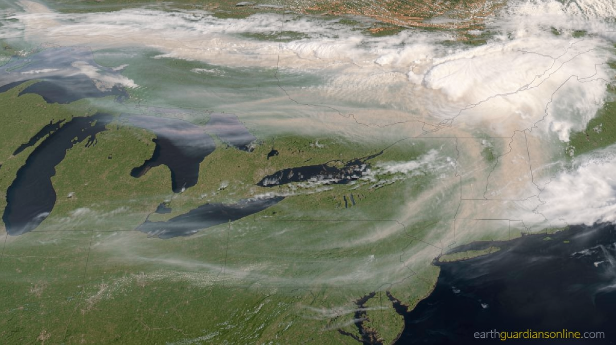 Dangerous smoke from Canadian wildfires moves into the Great Lakes and Northeast