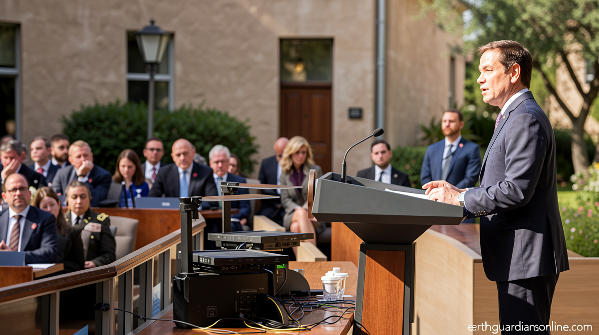 Rubio and Miller warn of the ‘mortal threat’ of ‘far-left terror’ in speech to 67 countries