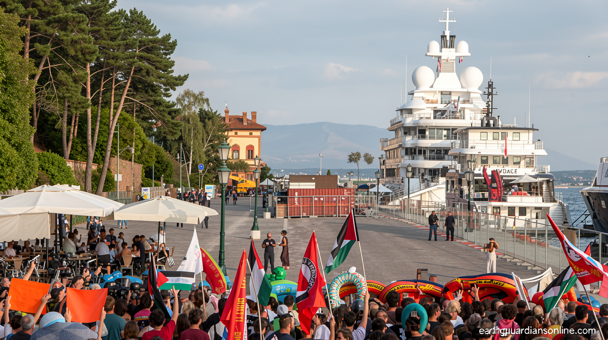 Venice protesters clash with police as Trump envoy’s mega yacht crashes their party