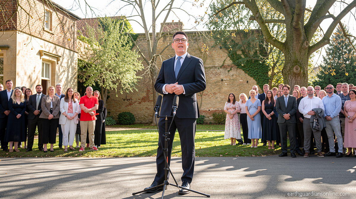 Bold pledges, upbeat mood and informality: What we learned from Andy Burnham’s first day as Britain’s leader