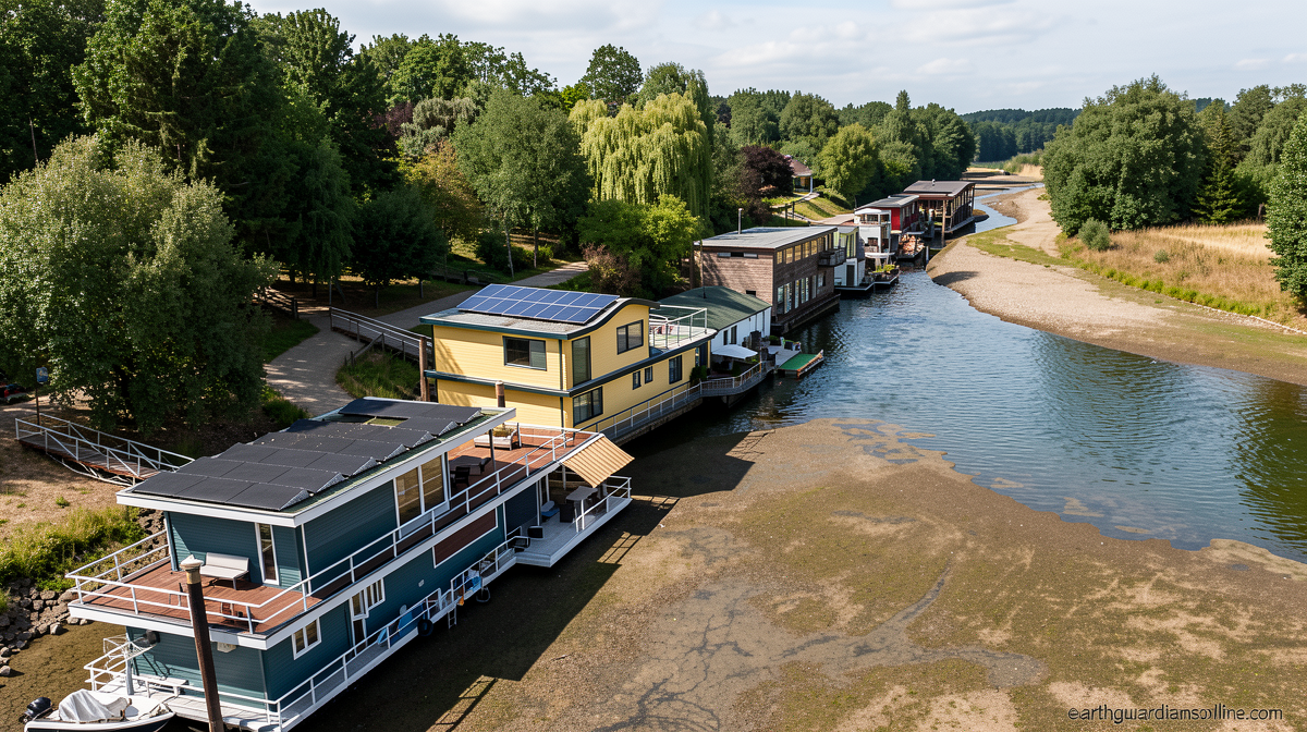 Stranded houseboats and grounded cruise ships: Europe’s rivers are shrinking amid heat and drought