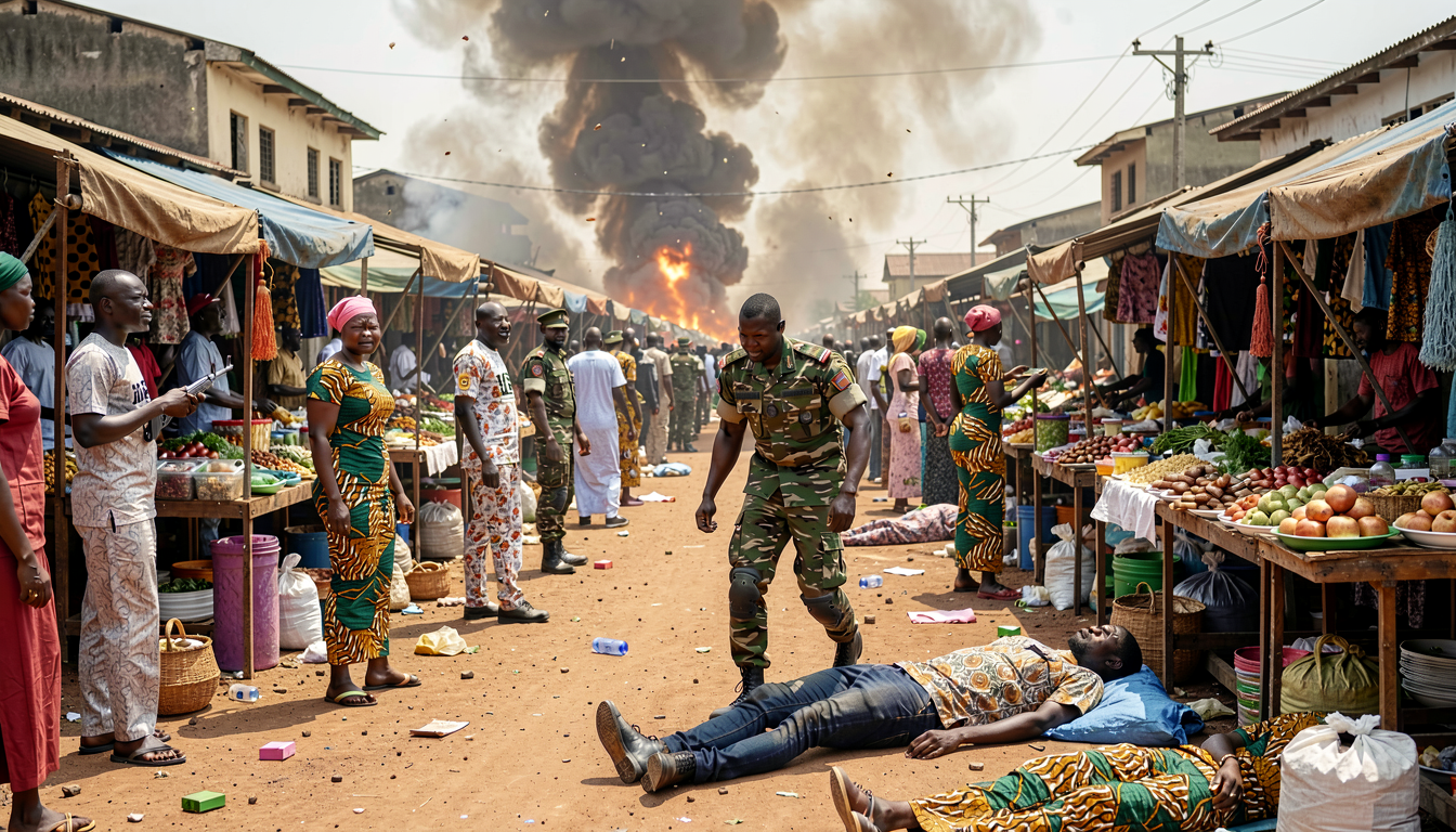 Civilians feared killed after reports of air strike on Nigerian market