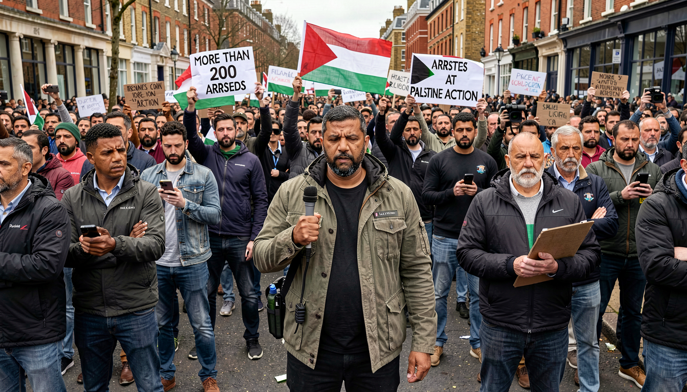 More than 200 arrests at Palestine Action protest