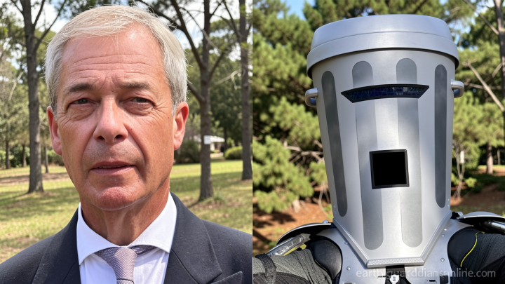 Nigel Farage wins election in which his main rival was a trash can
