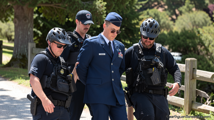 US airman arrested at Capitol after calling for Trump’s impeachment is detained again