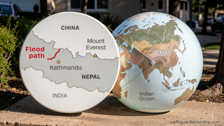 Landslides and floods have wreaked havoc in Nepal and China. Follow the river down the path of destruction.