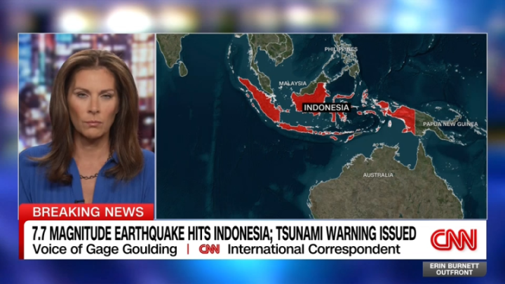 Indonesia issues tsunami warning following 7.7 magnitude earthquake