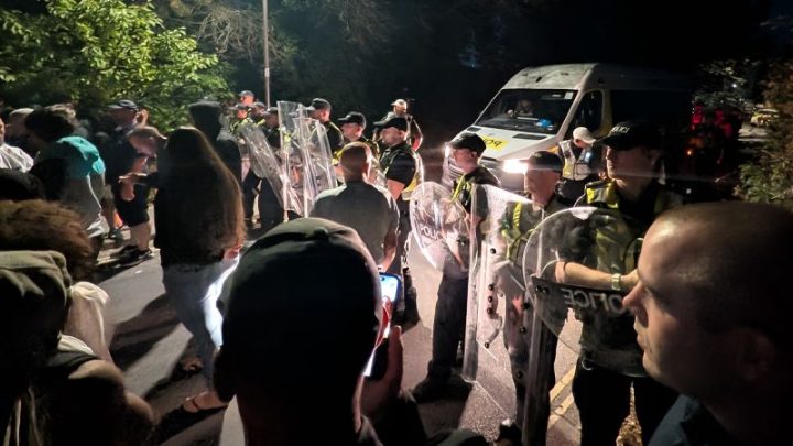 Why are far-right masked men protesting at British ports?
