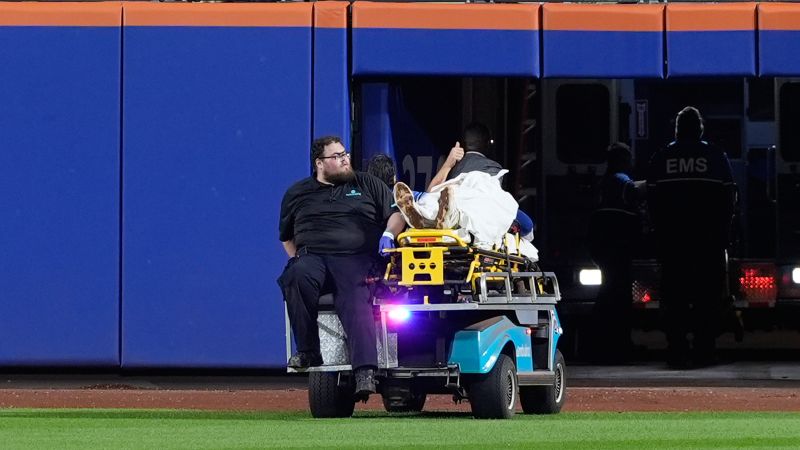 Mets’ Jared Young has concussion symptoms, CT scan negative after scary collision with Nolan McLean