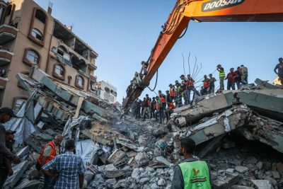 Gaza building collapse kills at least 20, dozens more trapped under rubble