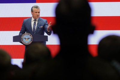 Hegseth announces new autonomous weapons command while repeating attacks on “woke” culture during speech to troops