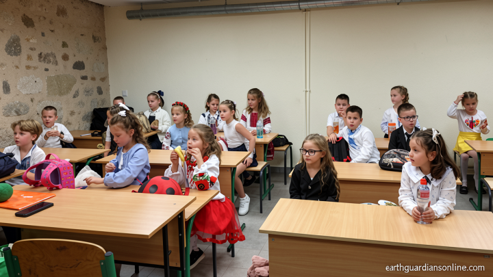 Children go underground as Ukraine starts new school year under constant Russian fire