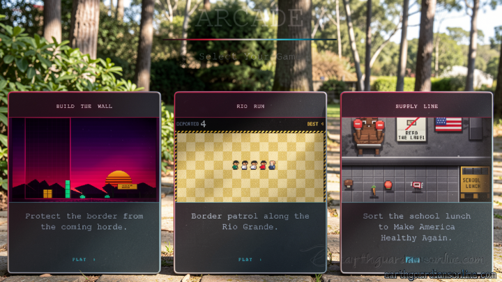Official White House website launches arcade games where users arrest immigrants and build a border wall