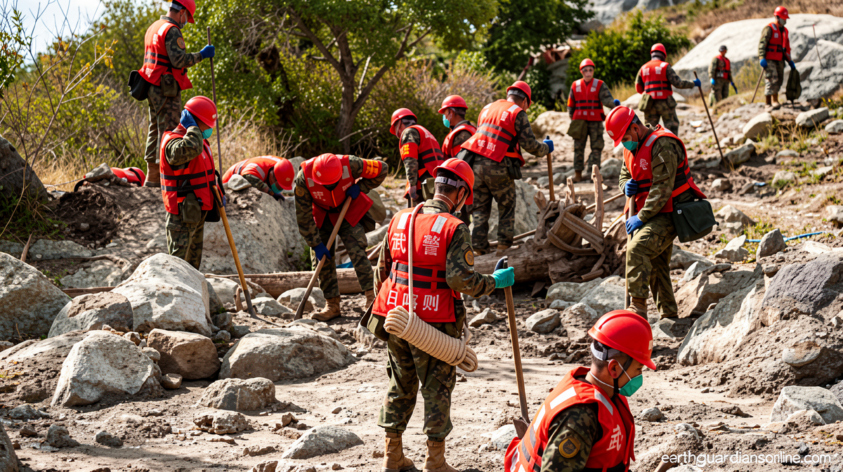 On the ground in China’s wiped-out border zone, the fate of hundreds is still unknown
